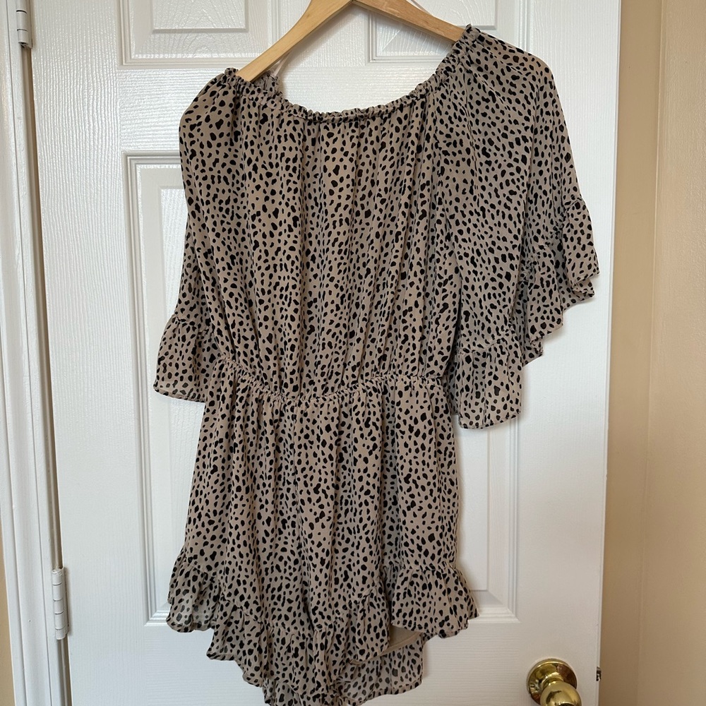 Cheetah spot romper